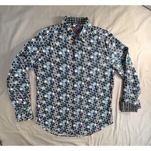 Robert Graham Long Sleeve Geometric Floral‎ Pattern Men's Small